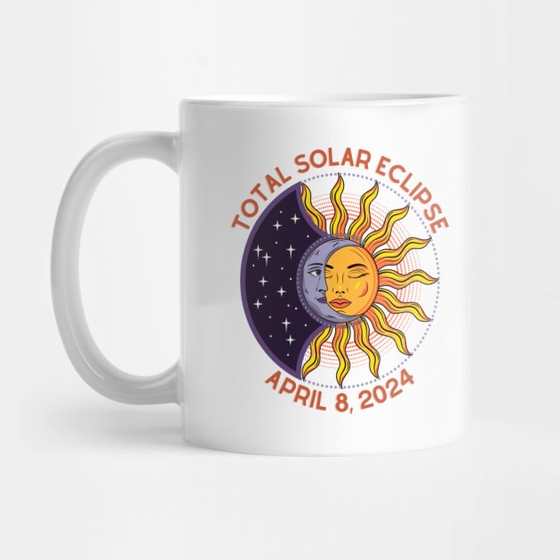 Total Solar Eclipse April 8, 2024 Celestial Sun Moon by Little Duck Designs